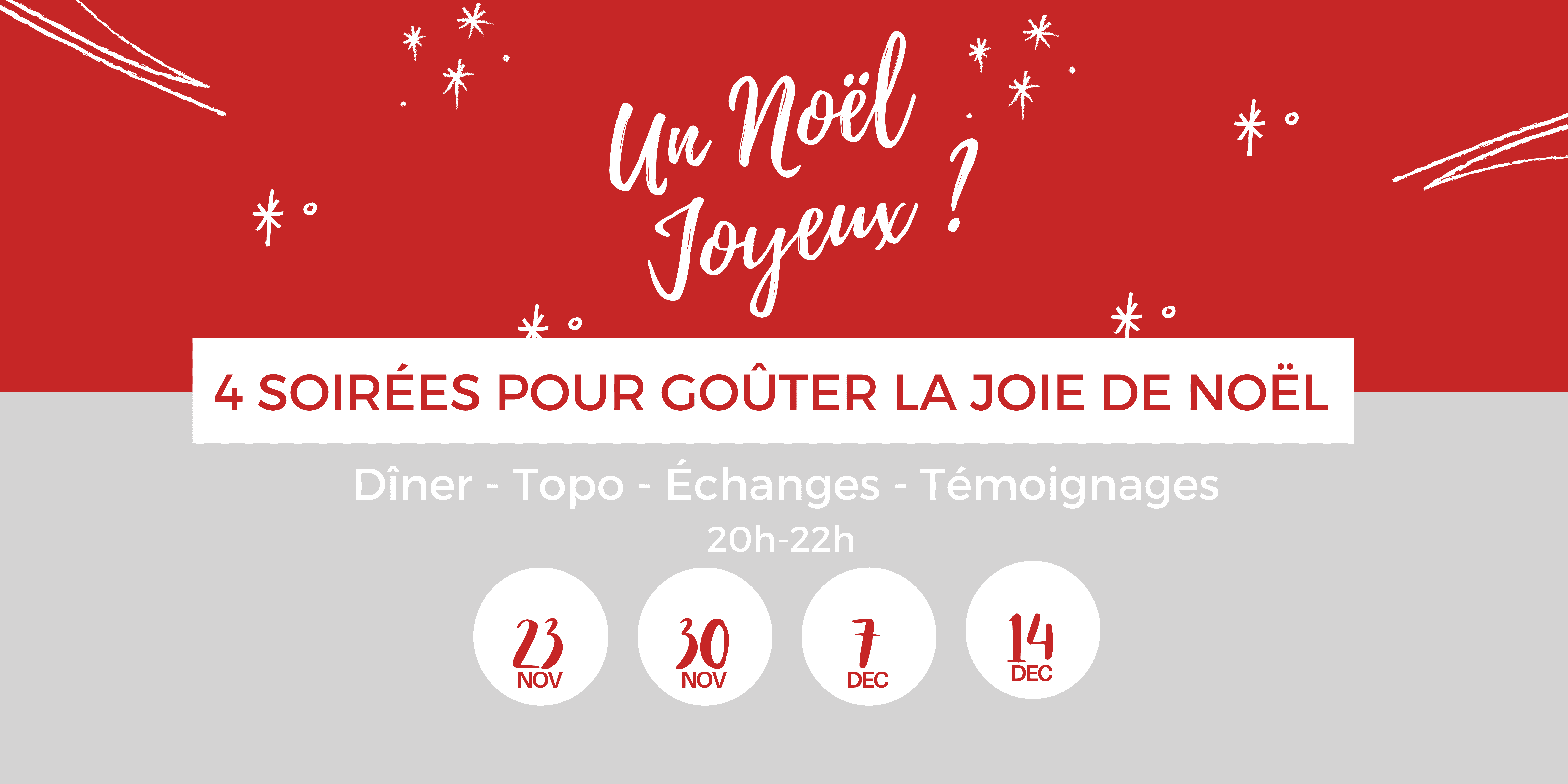Dates du parcours avent